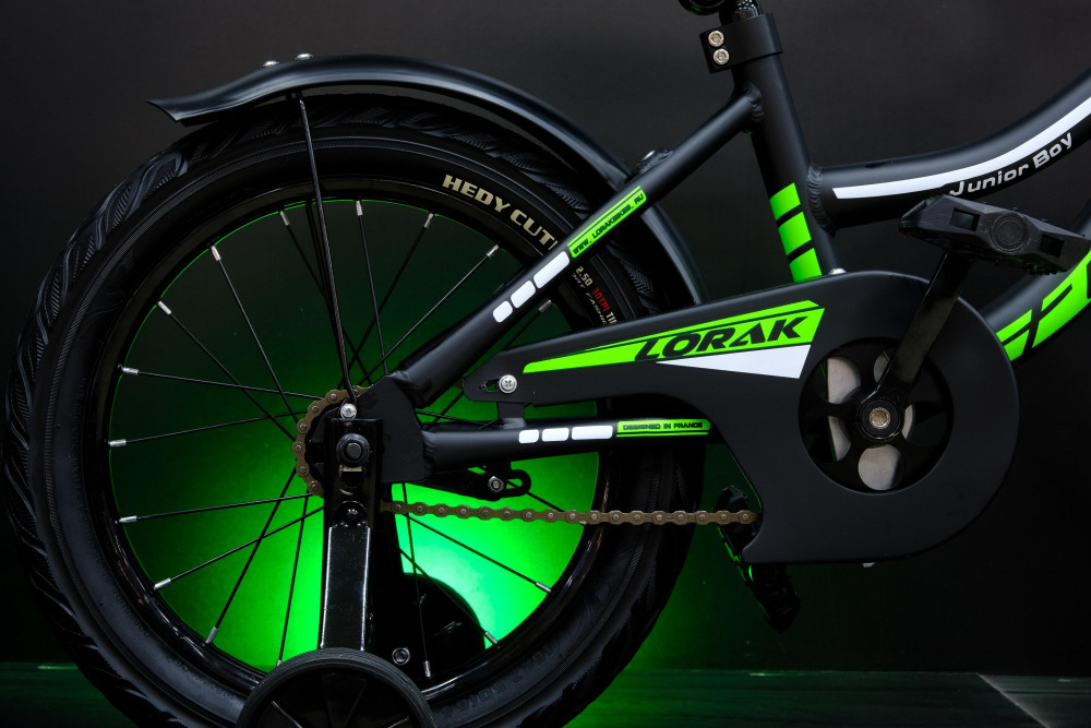 Lorak Junior 14 Boy Матовый Чёрный/Зелёный